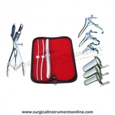 Hegar uterine dilator 3 pieces set,3-4, 5-6, 17-18, mathieu speculum, grave 3pcs, collin 3pcs